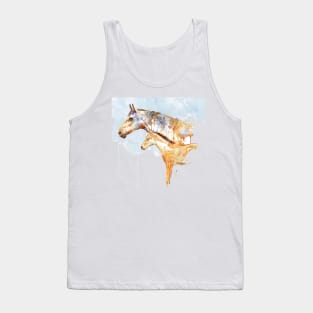 Watercolor Painting - Mare with Foal Tank Top